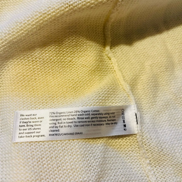 Eileen Fisher Women’s Open Front Cardigan Organic Linen/cotton 1X Long Sleeve - Picture 4 of 7